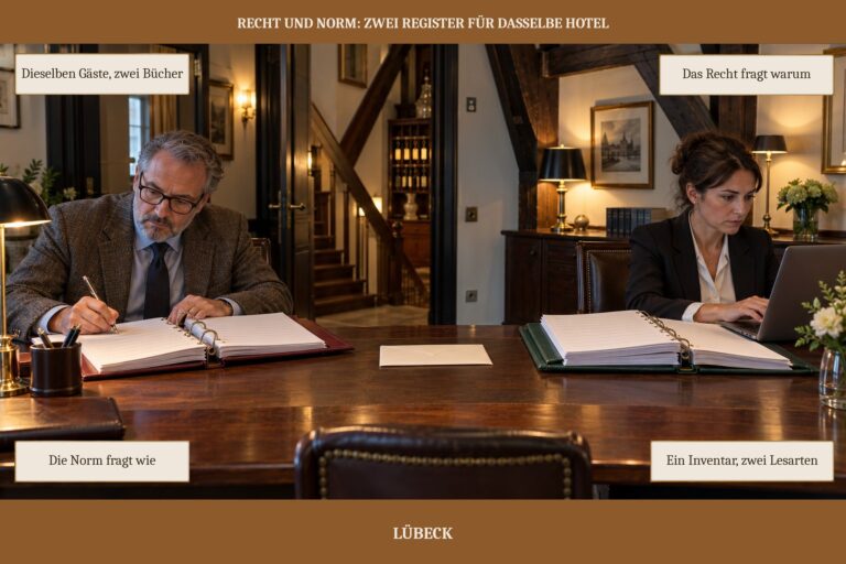 1.6 — Recht und Norm: zwei Register für dasselbe Hotel