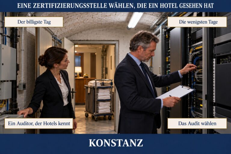4.2 — Eine Zertifizierungsstelle wählen, die ein Hotel gesehen hat