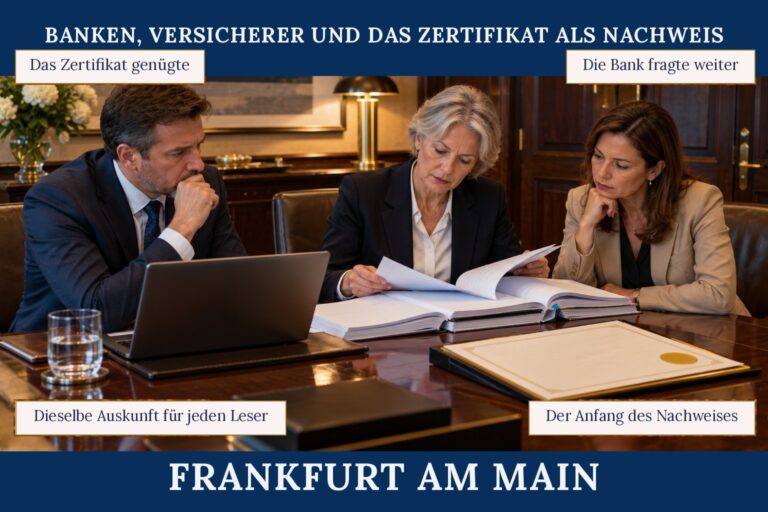 4.12 — Banken, Versicherer und das Zertifikat als Nachweis