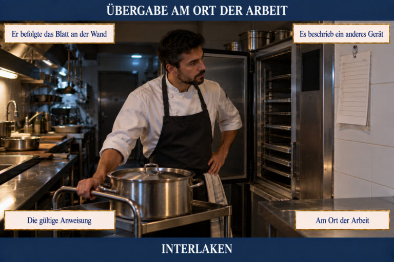 2.11 — Übergabe und Aufzeichnung am Ort der Arbeit