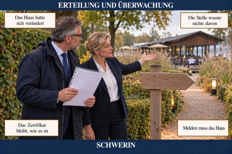 4.12 — Erteilung und Überwachung: was das Haus melden muss