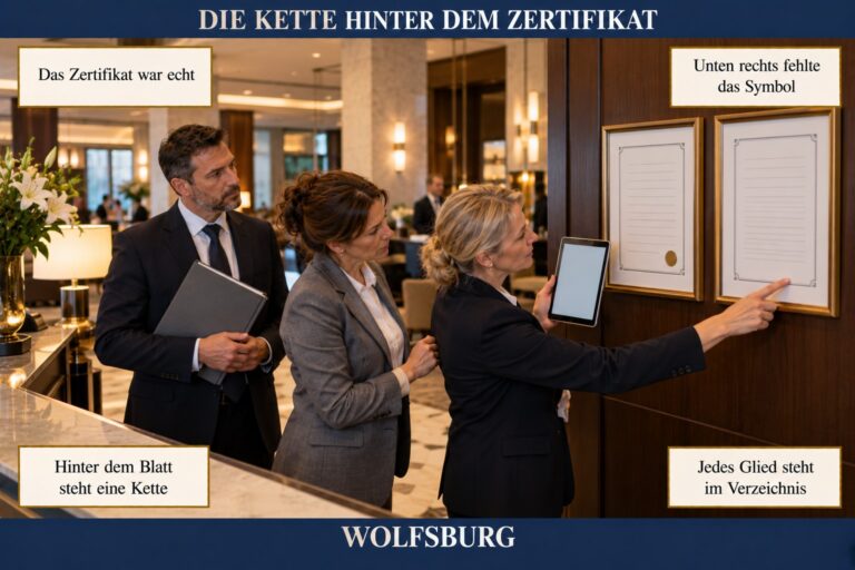 4.1 — Akkreditierung: die Kette hinter dem Zertifikat