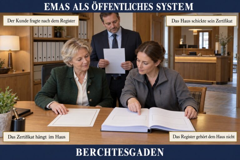 1.1 — EMAS als öffentliches System: eine Registrierung ist kein Zertifikat