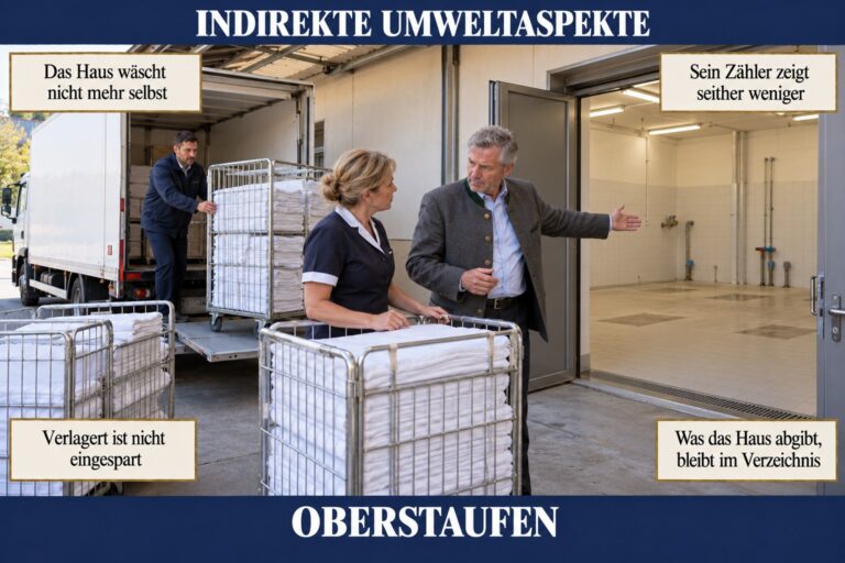 1.9 — Indirekte Umweltaspekte: Einkauf, Wäscherei, Anreise