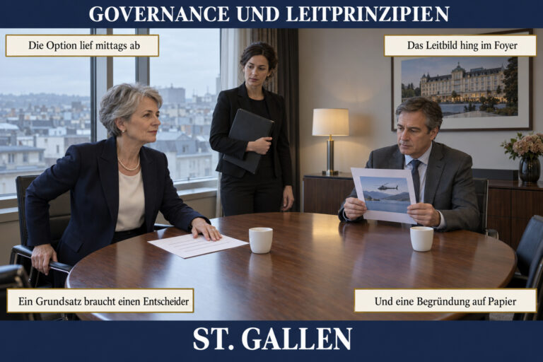 Concept Card 1.7 — Governance: die vier Leitprinzipien und wer entscheidet