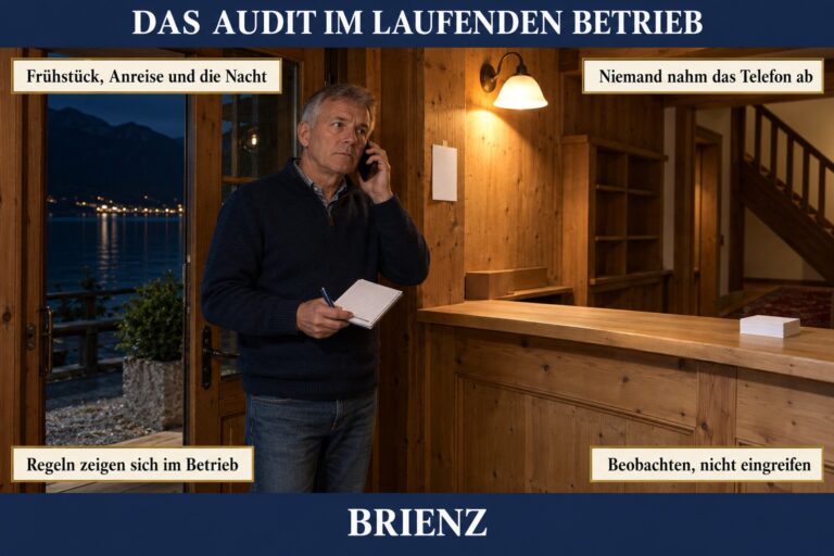 Concept Card 3.7 — Das Audit im laufenden Betrieb: Frühstück, Anreise und die Nacht