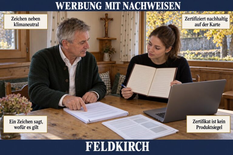 Concept Card 4.12 — Werbung mit Nachweisen: was ein Zeichen und ein Zertifikat erlauben